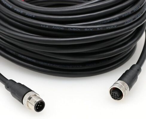DRRI M12 Sensor Connector 5pin A Code Male to Female Molded Industrial Cable for Robots and Drag Chains in Saudi Arabia