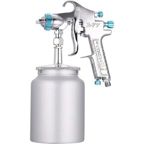 Professional Pneumatic Tool R77 Spray Gun with 1000cc Cup 2.5mm Nozzle, Siphon Feed Paint Sprayer