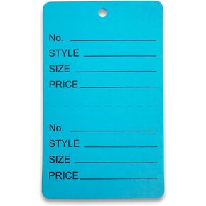 500 Qty Unstrung Pink Price/Receipt Tags w/Easy-Tear Stub