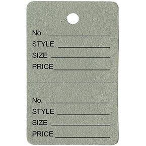 500 Qty Unstrung Pink Price/Receipt Tags w/Easy-Tear Stub