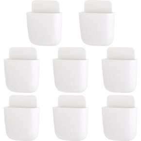 Tecbeauty 8 Pcs Remote Control Holder Self Adhesive Wall mounted Storage Box Phone Charging Pen Holder Organizer for Home Office School