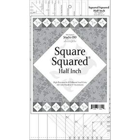 Square Squared Half Inch Ruler (9 1/2" by 16") ~from Studio 180 Designs
