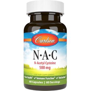 Carlson Labs NAC N-Acetyl Cysteine, 500mg, 60 Capsules in Saudi Arabia