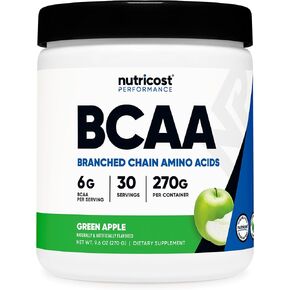 Nutricost BCAA Powder 2:1:1 (Green Apple, 30 Servings) - Branched Chain Amino Acids