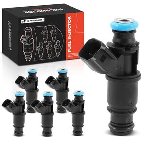 A-Premium Fuel Injectors Compatible with Buick LaCrosse 2005-2009, Lucerne 2006-2008, Allure 2005-2009 & Pontiac Grand Prix 2004-2008, 3.8L, Set of 6, Replace# 12576414, 28428452