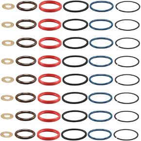 8 Set 7.3L Diesel Fuel Injector O-Ring Seal Kits Compatible with 1995-2003 F-Series Trucks F-250 F350 F450 F550 and E-Series Vans E-350 E450 Excursion Replace# CM-5010 XC3Z-9229-AB