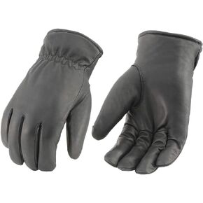 Milwaukee Leather MG7523 Men's Black Leather Waterproof Cruiser Motorcycle Hand Gloves