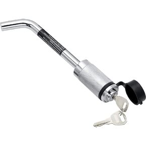 Tow Ready 63254 Fifth Wheel Base Rail Lock (Barrel Style with Bent Pin, 1/2" Diameter) , silver