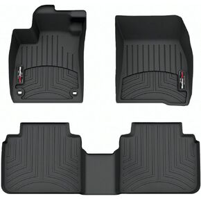WeatherTech Custom Fit FloorLiners for Honda Accord, Accord Hybrid - 1st & 2nd Row (441800-1-2), Black