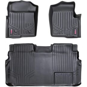 Rough Country Floor Mats for 2011-2014 Ford F-150 | SuperCrew Cab - M-51112 , Black