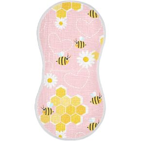 Pizza Slice With Fruit Vegetable Muslin Burp Cloths for Baby 1 Pack Soft 100% Cotton Baby Washcloths Bibs for Boy Girl