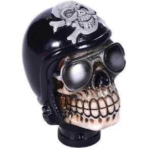 Skull Shifter Knob Gear Stick Shift Handle Shifting Lever Transmissions Fit Most Manual Automatic Cars Truck SUV (Black)