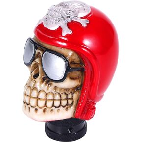 Skull Shifter Knob Gear Stick Shift Handle Shifting Lever Transmissions Fit Most Manual Automatic Cars Truck SUV (Black)