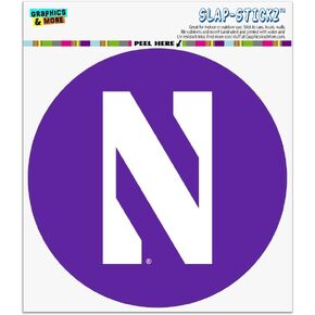 Northwestern University Primary Logo Automotive Car Window Locker Circle Bumper Sticker