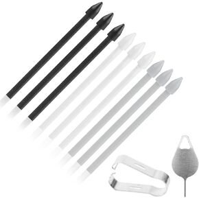 9pcs Stylus Pen Nibs for Samsung Galaxy S23 Ultra with Clip&Pin, Refill Tips for Stylus Pens Carbon Fiber Digital Pen Nibs Stylus Refills Fiber Pen Tip for Stylus