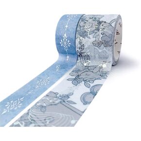 WT Dream Catcher Washi Tape Set, 2 Rolls, Original Designs, Decorative Masking Tape, Gold Foil Craft Tape, Bujo Planner Supplies, Adhesive Wrapping Tape, DIY Paper Tape