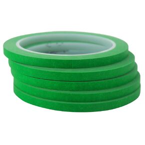 JINBING Green Paper Masking Tape for Painting & Drawing & DIY Nail Arts & Pattern Making Draping Tape (1/8 inch 10pcs)