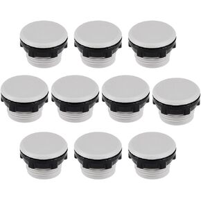 uxcell 10Pcs 22mm Black Gray Plastic Push Button Switch Hole Panel Plug