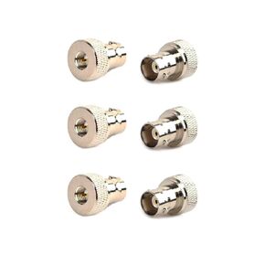 Plug Adapter SMA Male to BNC Female RF Coaxial Connector Adapter SMA M BNC F Radio Antenna Adapter 6-Pack