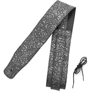 Musiin Premium Guitar Strap Classic Style Pattern Guitar Strap Set for Bass, Electric & Acoustic Guitar