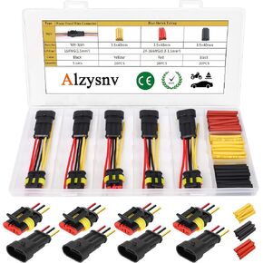 Automotive Electrical Connectors kit 1/2/3/4 Pin Waterproof Electric Wire Connector plugs Battery Terminal Connectors socket 1.5mm Series Wire Harness 16 AWG Pack of 13… in Saudi Arabia