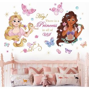 wondever Fairy Wall Stickers Elves Butterfly Girls Peel and Stick Wall Art Decals for Girls Bedroom Kids Room Baby Nursery