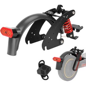 ulip Rear Suspension Upgrade Kit Shock Absorber for Segway Ninebot Max G30 G30LP G30E Electric Scooters with Rear Fender and turning signal Taillight black-red