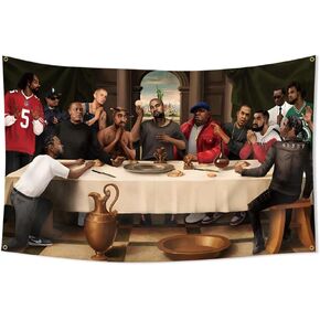 ENMOON Last Supper Tapestry Rapper Funny Tapestry 3x5Ft Suitable For Indoor And Outdoor University Dormitories, Bars, Music Parties