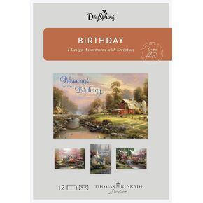 DaySpring Birthday - Inspirational Boxed Cards - Thomas Kinkade - 70107