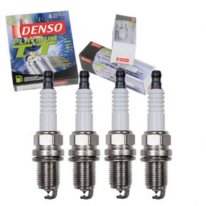 4 pc DENSO Platinum TT Spark Plugs compatible with Toyota Camry 2.2L 2.4L L4 1992-2011