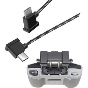 Hanatora 6.3 Inch USB C to USB C Remote Controller Cable for DJI Mavic 3,Mini 2,Air 2S,Mavic Air 2,OTG Cell Phone Nylon Braided RC Data Cord Accessories(Type-C Connector)