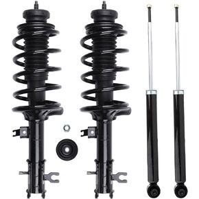 AUTOMUTO Front and Rear Pair Complete Struts Spring Assembly Shock Absorber Compatible with 2004-2011 for Chevy Aveo 2009 for Pontiac G3 2005-2008 for Pontiac Wave Struts 172296 172295 5794