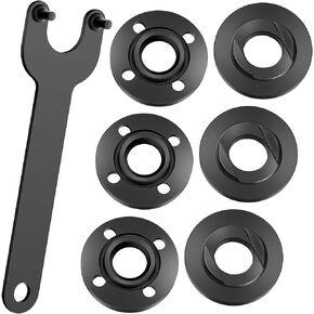 7PCS Angle Grinder Nut Angle Grinder Flange Wrench,5/8-11 Flange Metal Lock Nut,Grinder Parts for Dewalt Milwaukee Metabo Compatible with Bosch Black & Decker 4.5" 5" Replacement Part