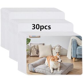 DAJAVE 30 Pack Sublimation Mouse Pads Blank, Sublimation Mouse Pads Blank for Heat Press Printing, White Rubber Crafts Sublimation Blank Mouse Pad, 22x18x0.3CM