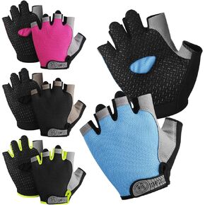 4 Pairs UV Protection Fishing Gloves Fingerless Sun Gloves Rowing Gloves for Women Men Outdoor Kayaking Hiking Paddling Driving Canoeing Sailing, 4 Styles
