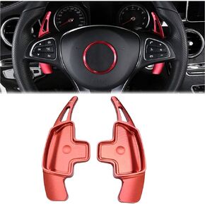 Steering Wheel Paddle Shifter Extension Compatible with Mercedes Benz C300 e350 CLA 250 A/C/E/S/G-Class GLA GLB GLC GLE GLS 2015-2021(red)