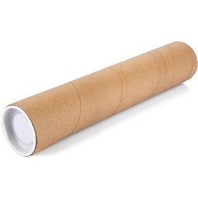 Kraft Mailing Tube with Caps, 2x12 Inch Cardboard Poster Tube for Mailing Tube Mailers Paper Poster Tube for Shipping Posters Maps Documents Blueprint Artworks
