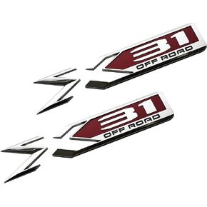 2pcs X31 Off Road Emblems 3D Rear Bodyside Badge Replacement for 2019-2022 GMC Sierra 1500 Genuine GM 84682662 (Chrome/Black)