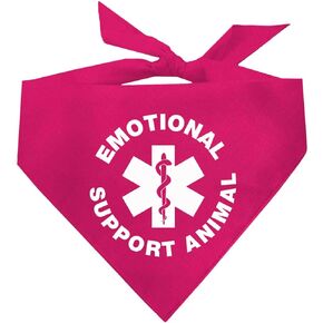 Emotional Support Animal Triangle Dog Bandana for Dogs (Red OS 209)