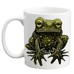 Rain Frog Cute Batrachophile Funny Sarcastic Motivational Novelty Inspirational Birthday Gifts For Friends Coworkers Siblings Dad And Mom Both Sides Printed 11 Oz Ceramic Coffee Mug (Design 1)