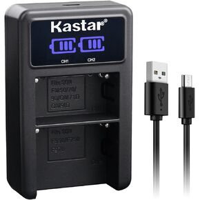 Kastar NP-F570 LED2 USB Battery Charger Compatible with DCR-VX2001 DCR-VX2100 DCR-VX2100E DCR-VX700 DCR-VX9 DCR-VX9000 DSR-DU1 DSR-200 DSR-PD100 DSR-PD150 DSR-PD170 DSR-PD190 Camera