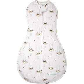 Woombie Original Baby Swaddling Blanket - Soothing, Cotton Baby Swaddle - Wearable Baby Blanket, Fairy Bunnies, 5-13 lbs