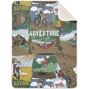 Baby Swaddle Blanket for Boys Girls Soft Warm Stroller Throw Blanket for Newborn Infant Toddler 30X40in National Park Colorful Vintage Pattern