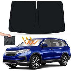 Car Sun Shade for Honda Pilot 2023 2024 2025 Auto Interior Accessories Front Windshield Sunshade Foldable Insulation Reflective Protector Parasol Window Curtains Cover Visor Accessory