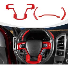for F150 Interior Trim Kit, Steering Wheel Trim Dash Board Cover Compatible with 2015-2020 Ford F150 Carbon Fiber Interior Accessories