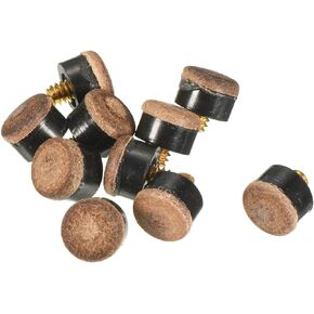 PATIKIL Screw-On Pool Cue Tips Replacement, Hard Leather Billiard Pool Cue Stick Tips for Pool Cues and Snooker