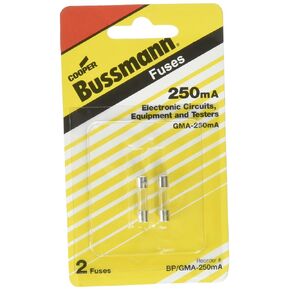 Cooper Bussmann, 2 mA, BP/GMA-250MA Cartridge Electronic Fast Acting Fuse, 0.38, Color