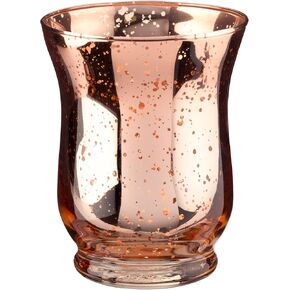 حاملات مصابيح زجاجية على شكل زهرة توليب نحاسية من ليليان روز، مجموعة من 4 قطع، 3x3x3.65، معدنية in Kuwait