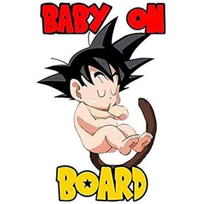 Baby On Board Goku AnimeandCar Baby Warning - Sticker Graphic - Weatherproof & Long Lasting Sticker