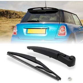 Rear Windshield Wiper Arm Blade Assembly Kit Compatible with 2007-2013 Mini Cooper R56 Hatch 3-Door, 2009-2015 Mini Cooper John Cooper Works, Rear Window Wiper Replacement 61622754287